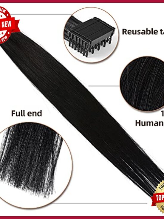 16 Inch Human Hair Extensions 13 Rows Microlink Installation main image 2
